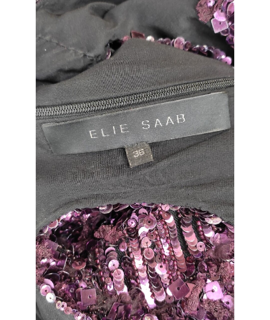 ELIE SAAB Фиолетовое шелковое платье, фото 3