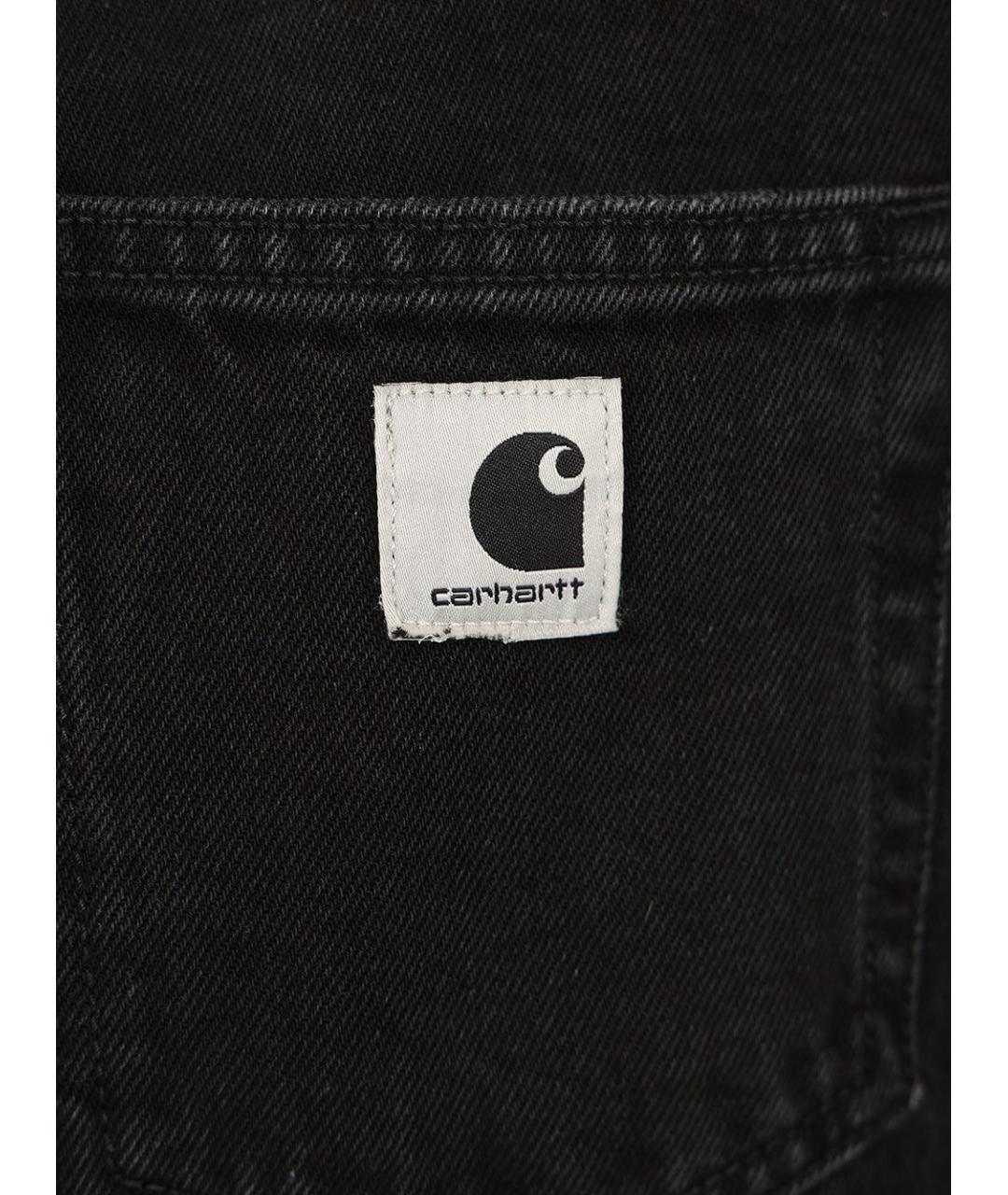 CARHARTT WIP Черные хлопковые прямые джинсы, фото 4