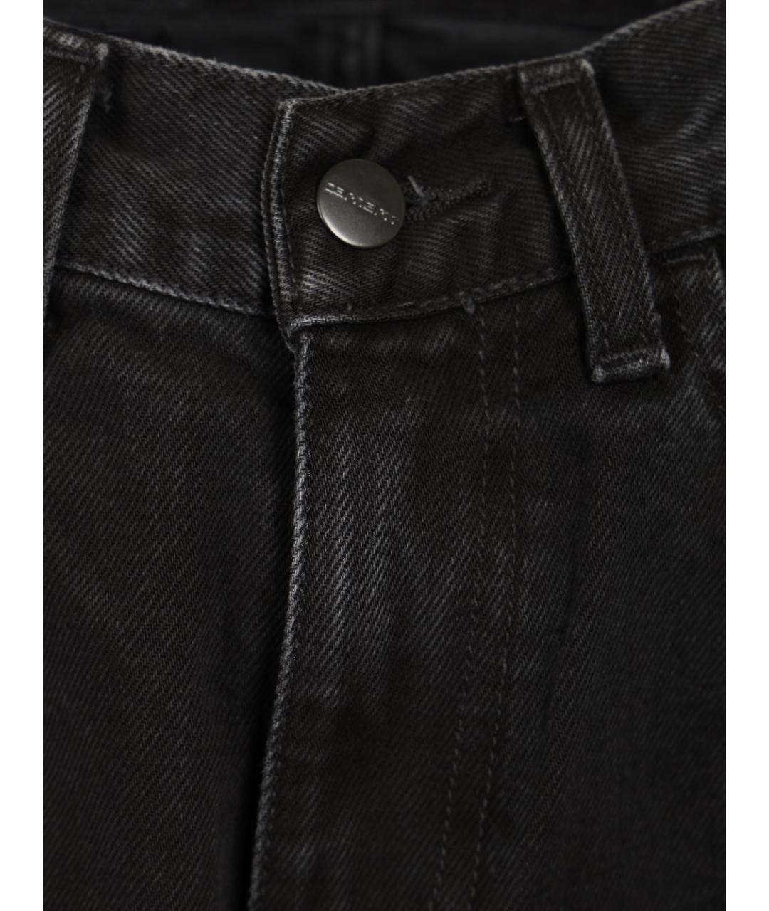 CARHARTT WIP Черные хлопковые прямые джинсы, фото 3