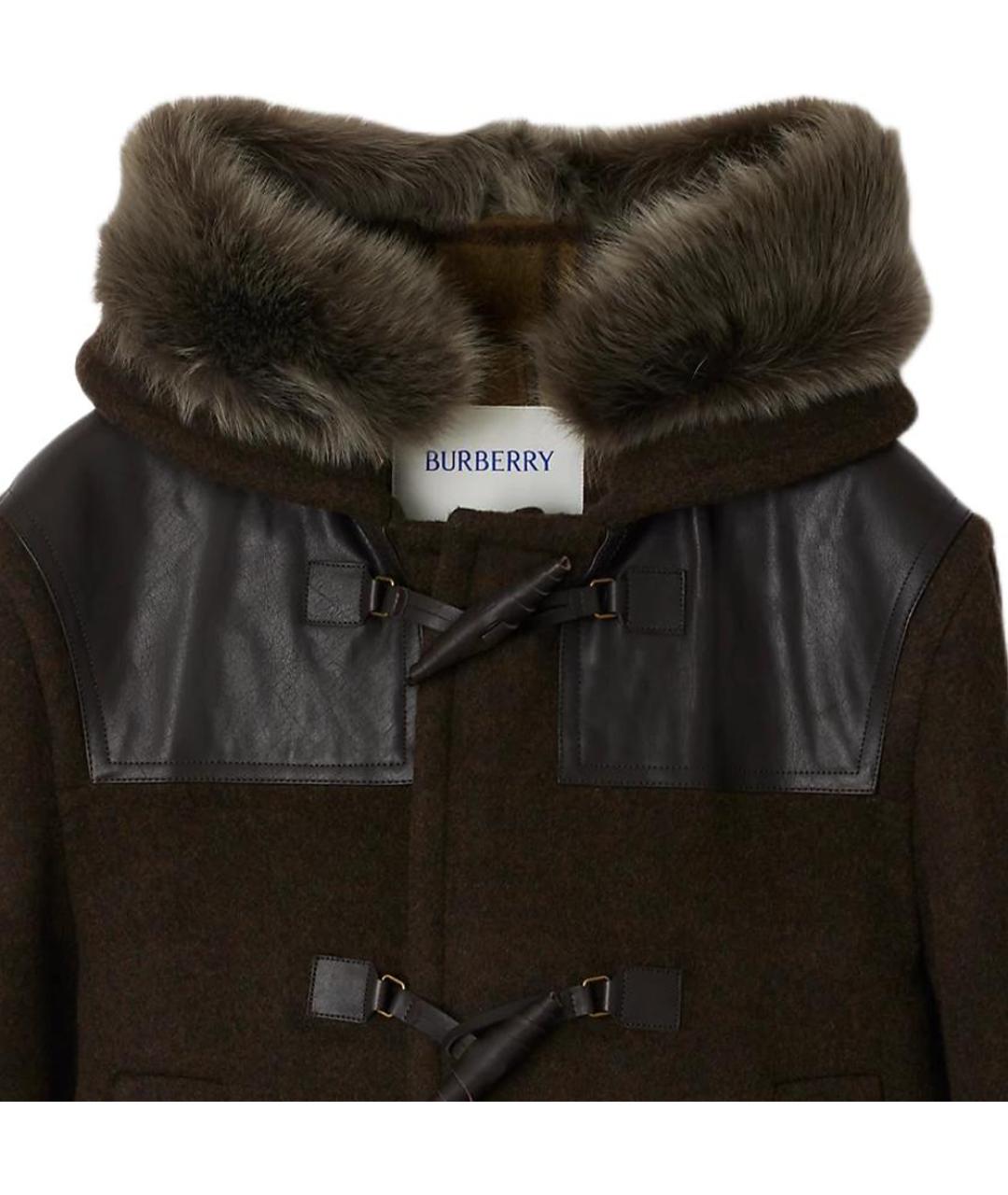 BURBERRY Коричневая шерстяная куртка, фото 2