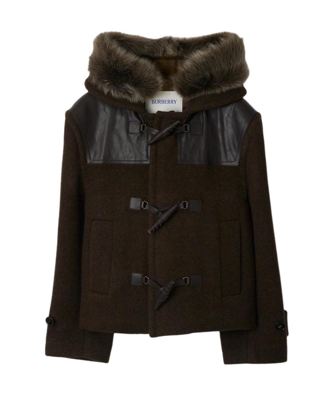 BURBERRY Коричневая шерстяная куртка, фото 1