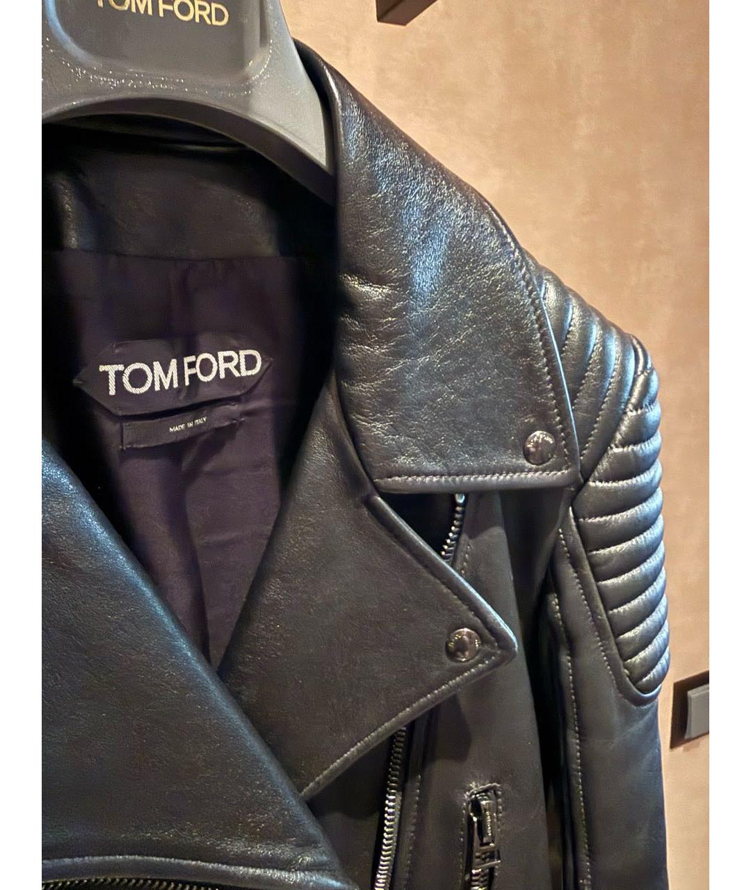 TOM FORD Черная кожаная куртка, фото 4