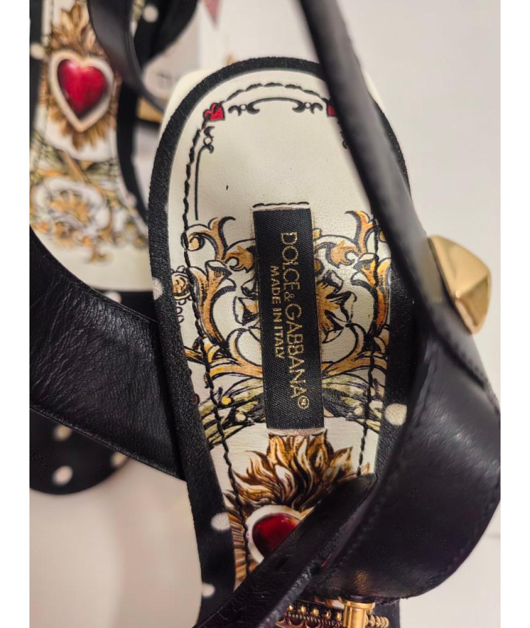 DOLCE&GABBANA Черные текстильные босоножки, фото 6