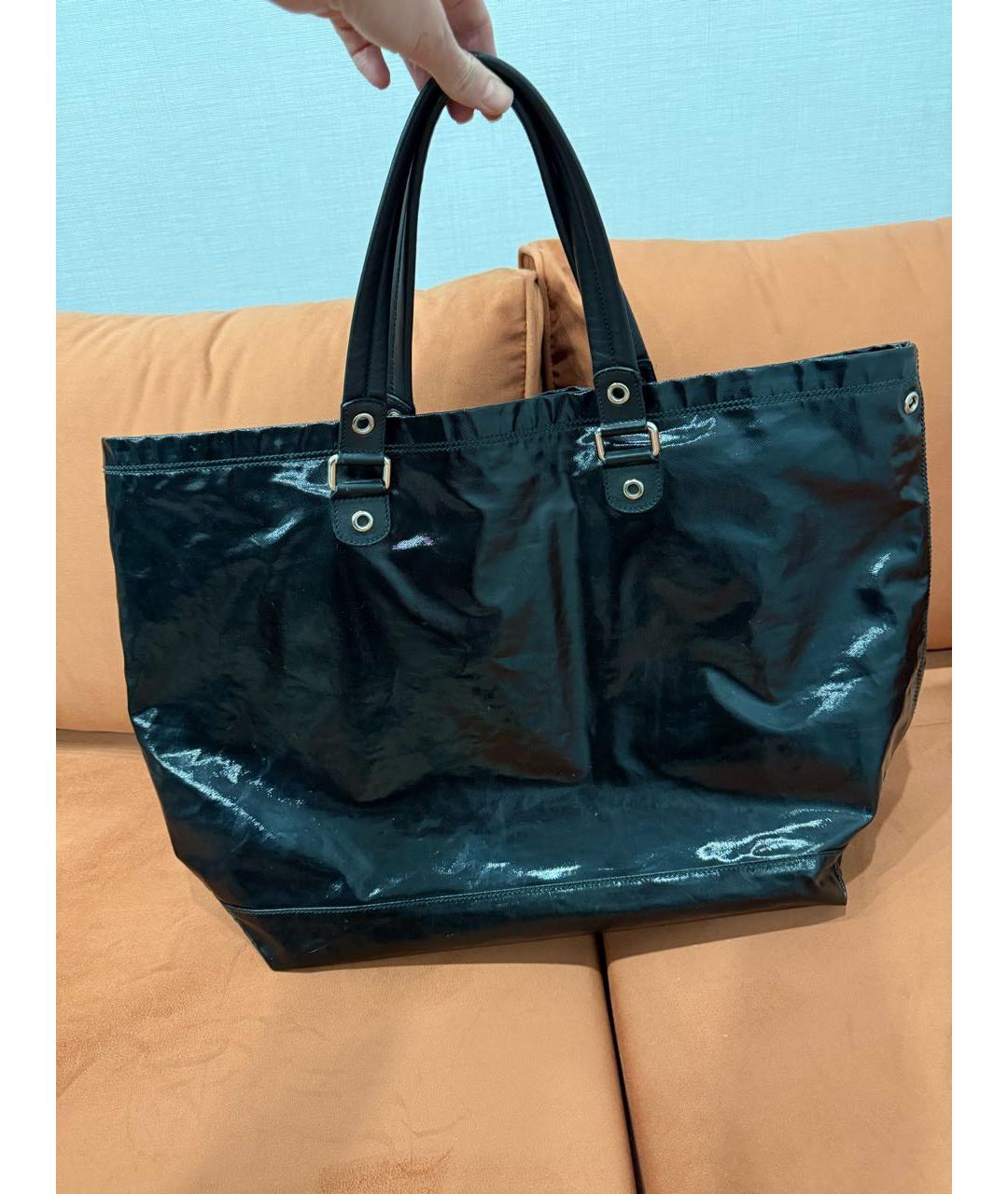 GUCCI Черная тканевая сумка тоут, фото 3