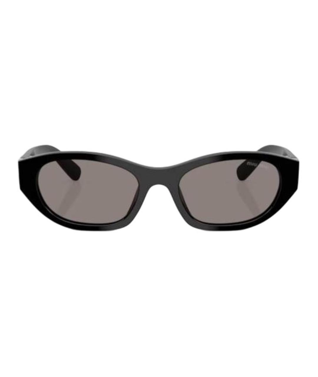 MIU MIU Черные пластиковые солнцезащитные очки, фото 2