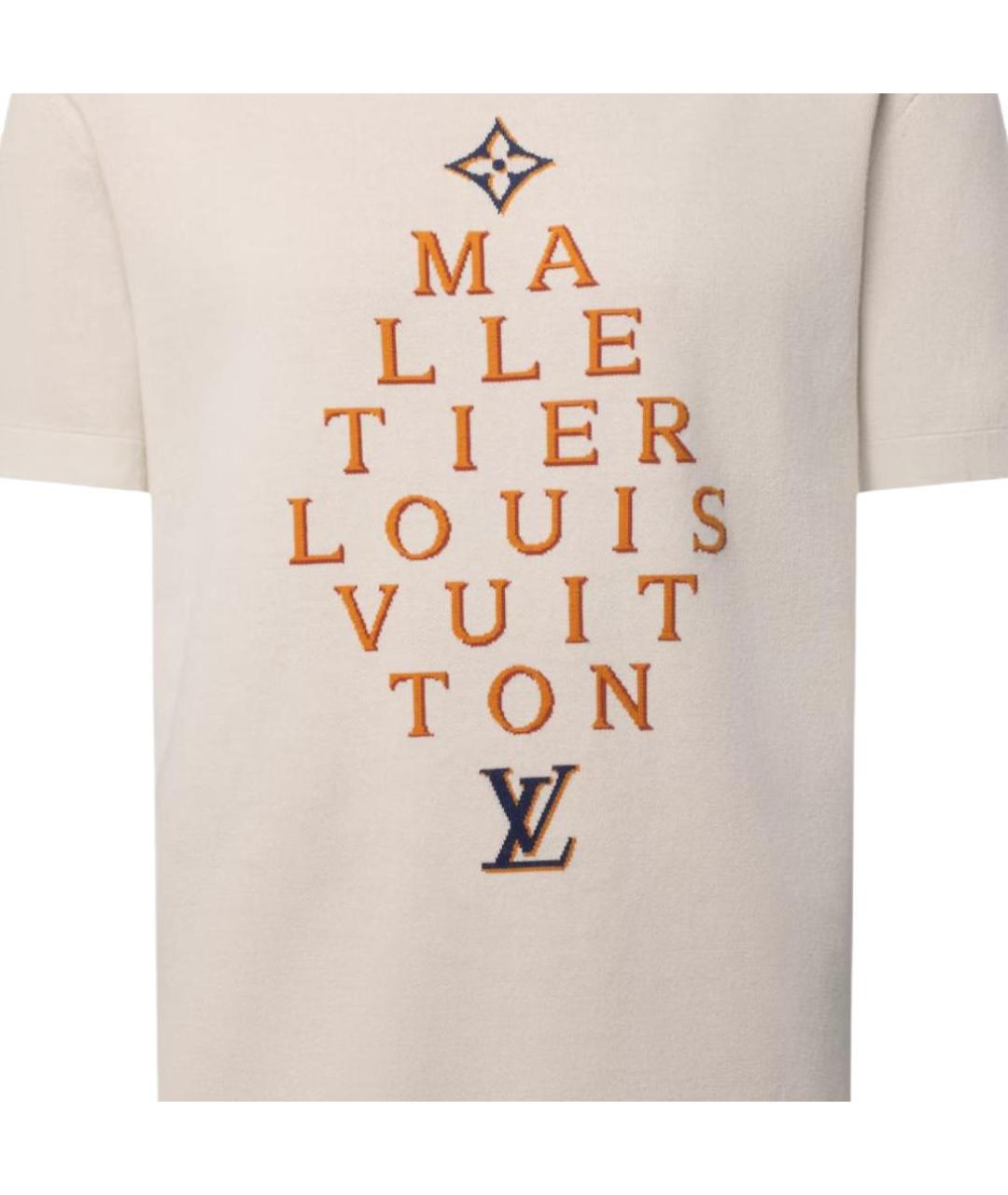 LOUIS VUITTON Бежевая футболка, фото 4