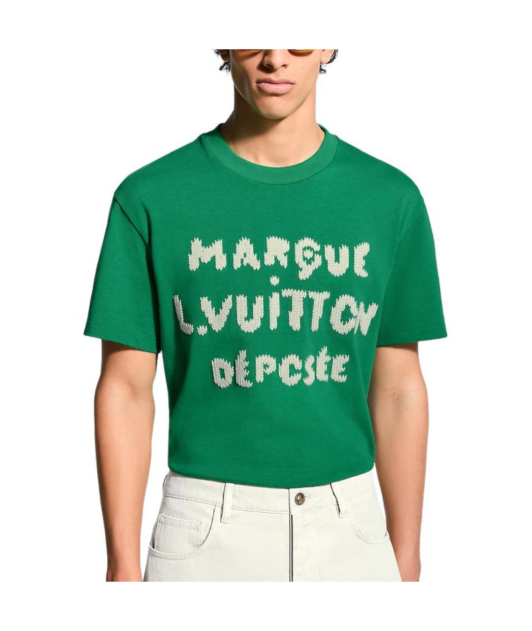 LOUIS VUITTON Зеленая футболка, фото 3