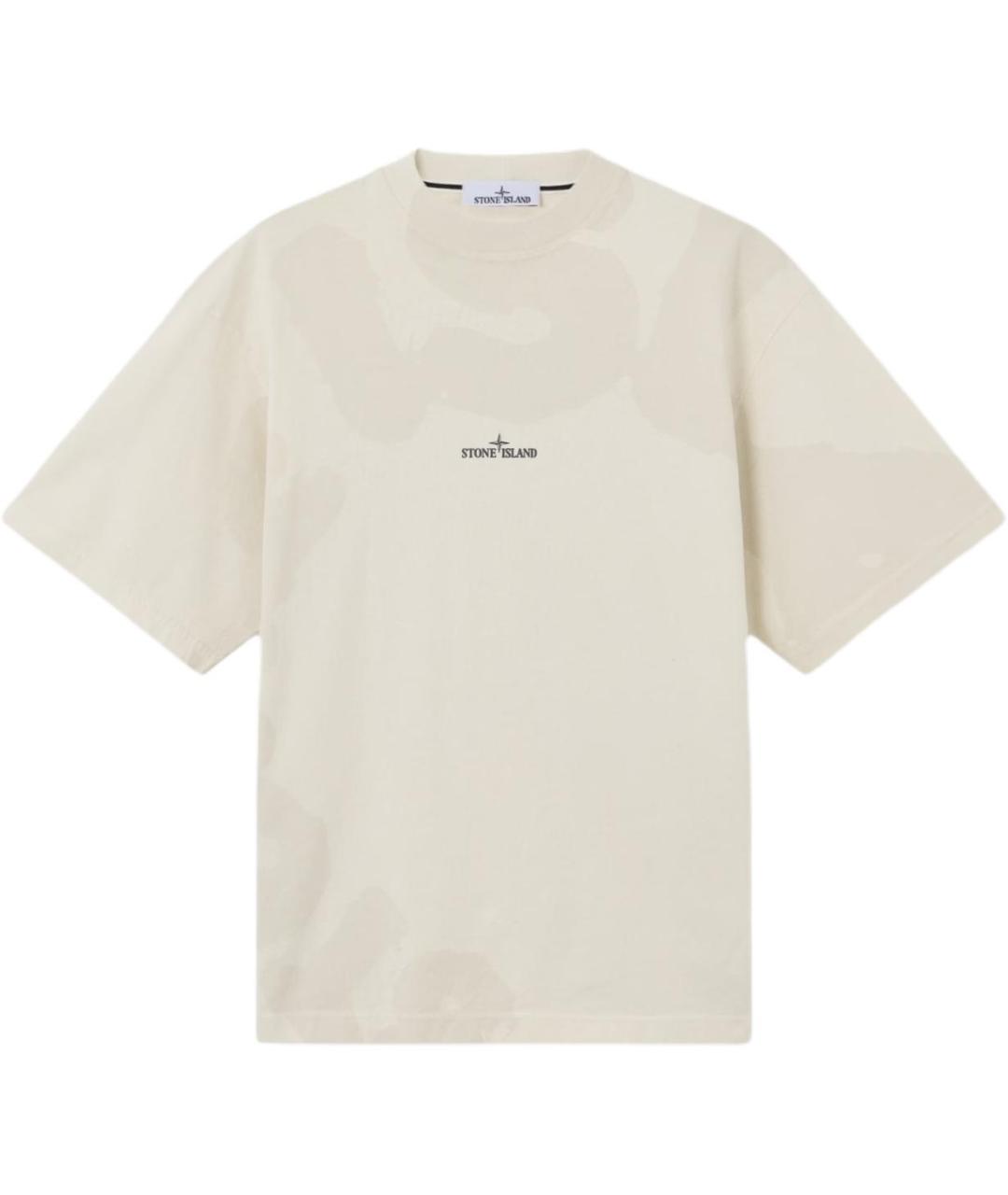 STONE ISLAND Бежевая футболка, фото 1