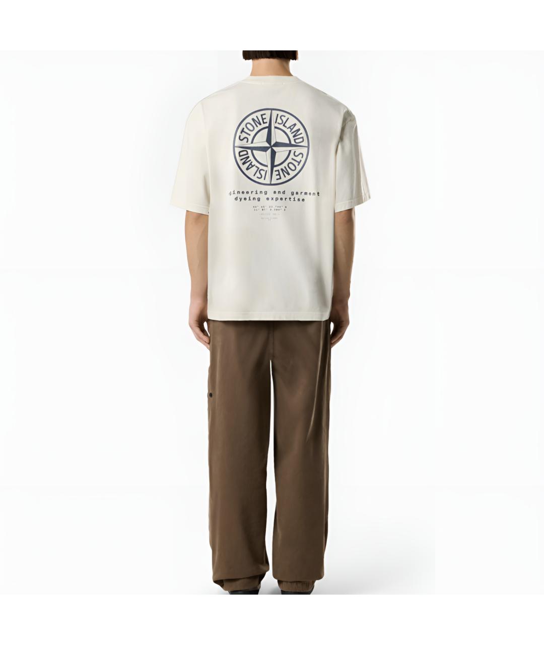 STONE ISLAND Бежевая футболка, фото 4