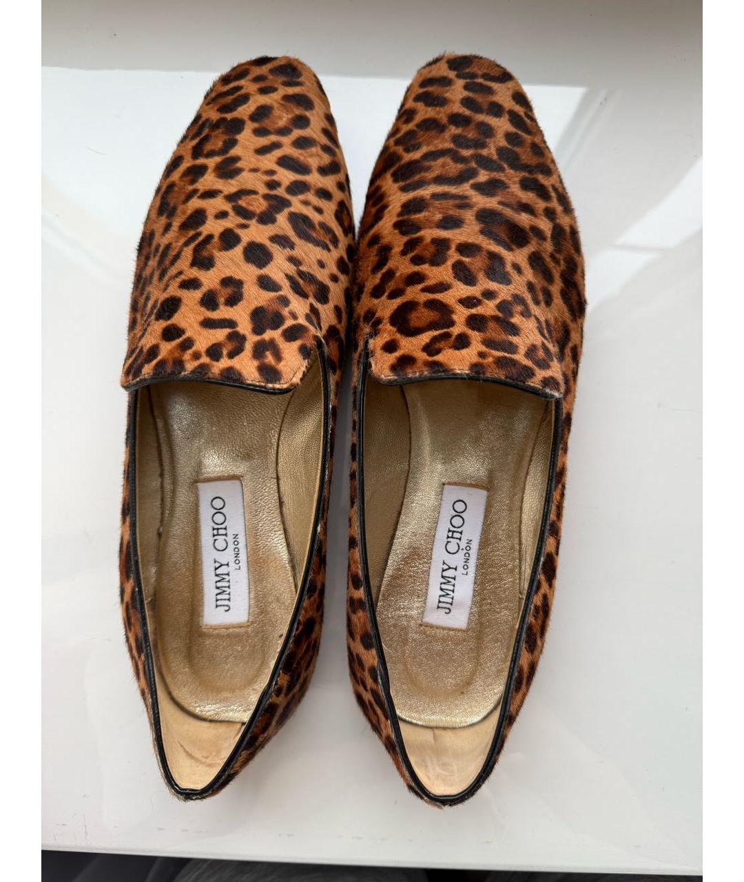 JIMMY CHOO Коричневые кожаные лоферы, фото 3