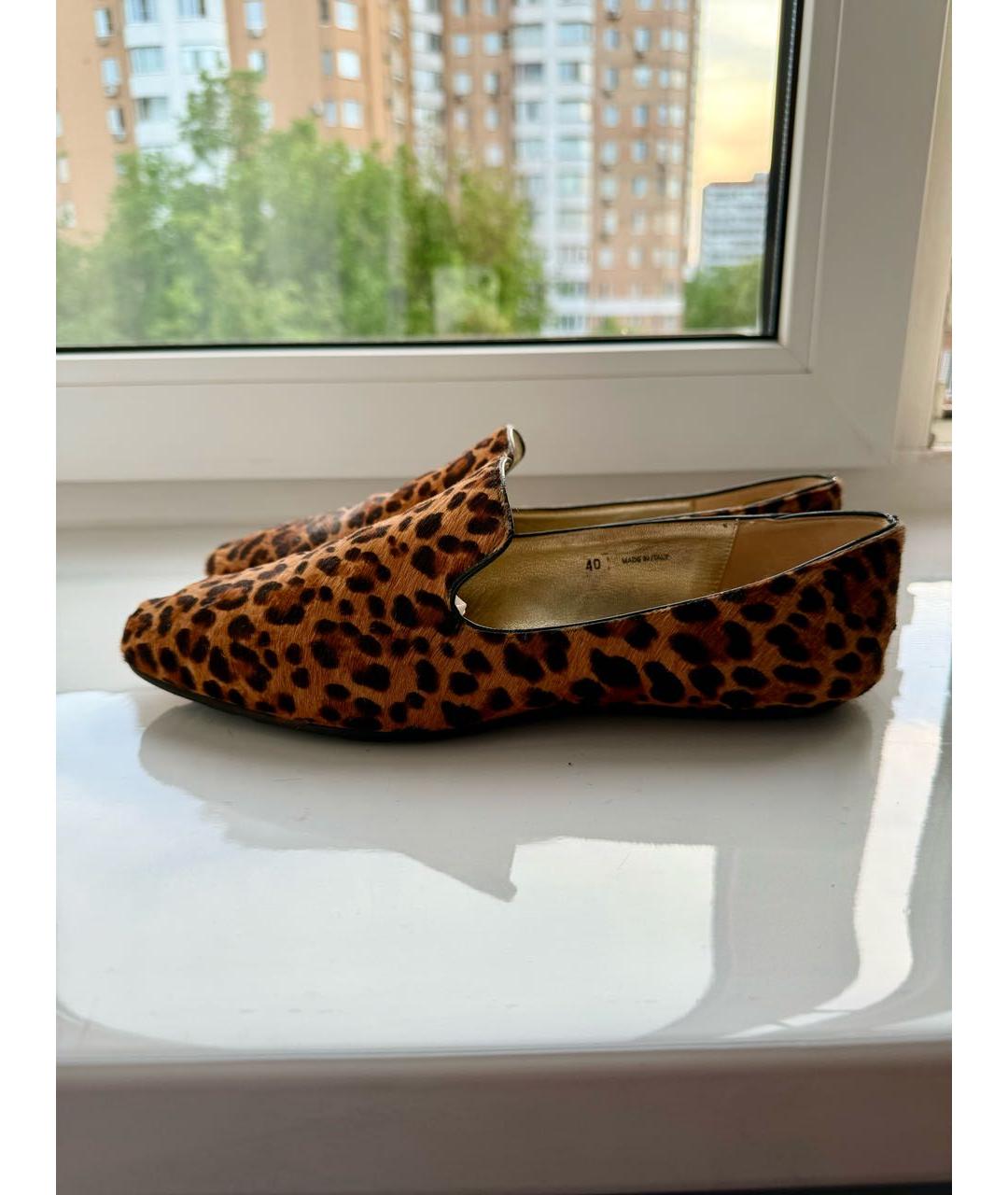 JIMMY CHOO Коричневые кожаные лоферы, фото 9