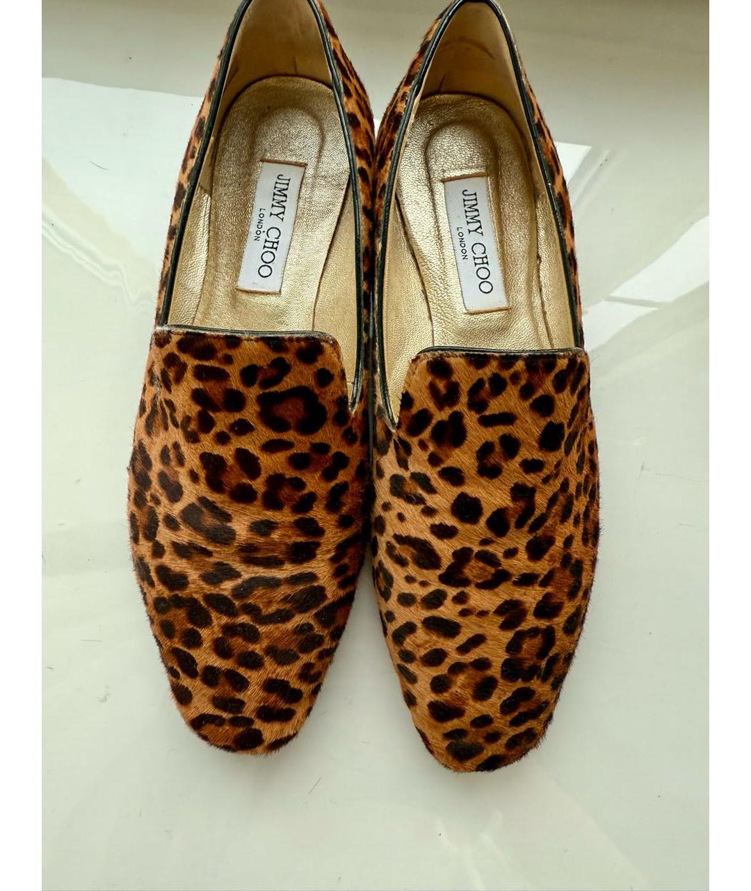 JIMMY CHOO Коричневые кожаные лоферы, фото 2