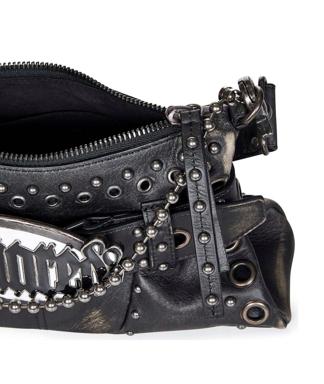 DSQUARED2 Черная кожаная сумка через плечо, фото 3