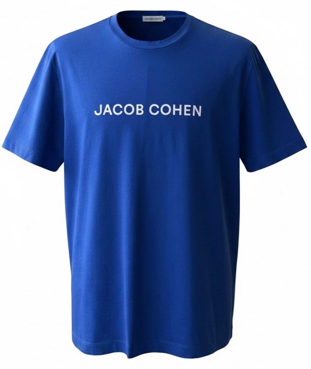 JACOB COHEN Синяя хлопковая футболка, фото 9