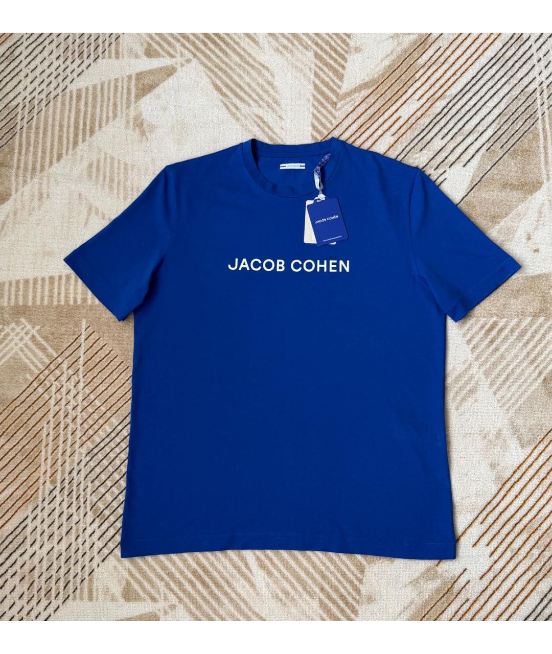 JACOB COHEN Синяя хлопковая футболка, фото 4