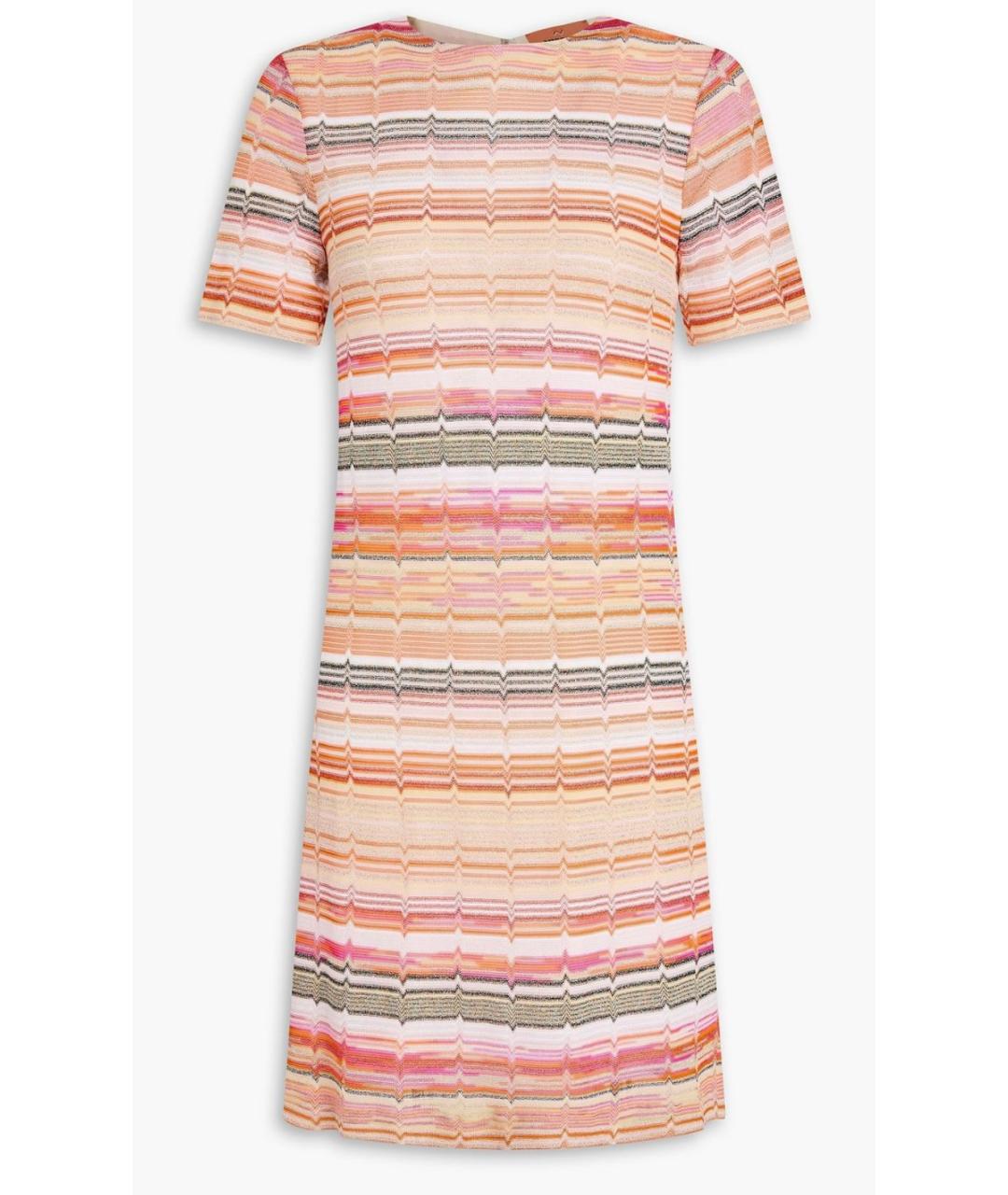 MISSONI Оранжевое вискозное повседневное платье, фото 4