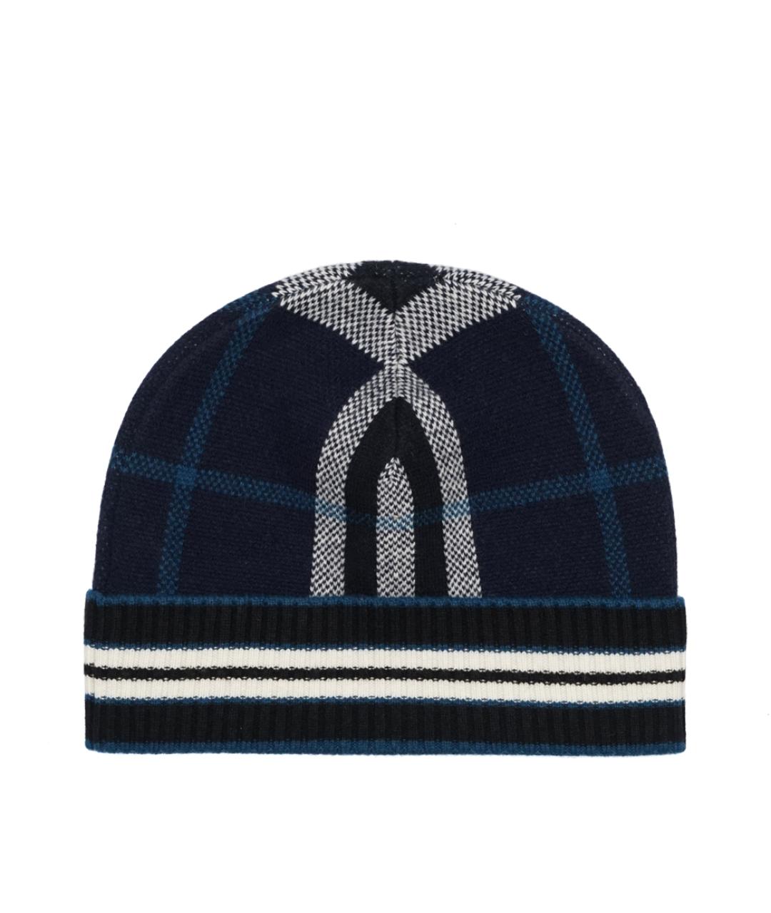 BURBERRY Синяя кашемировая шапка, фото 4