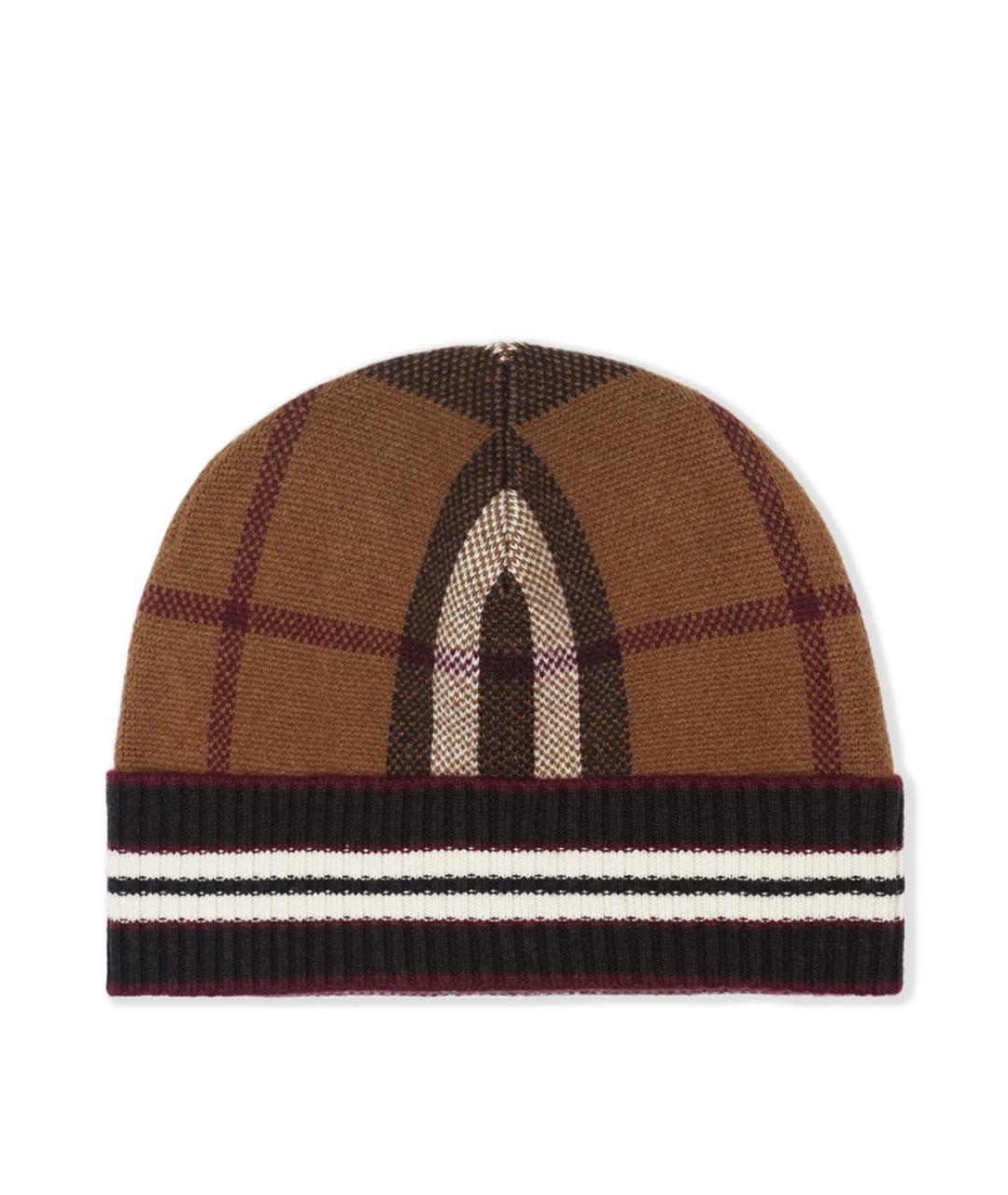 BURBERRY Коричневая кашемировая шапка, фото 4