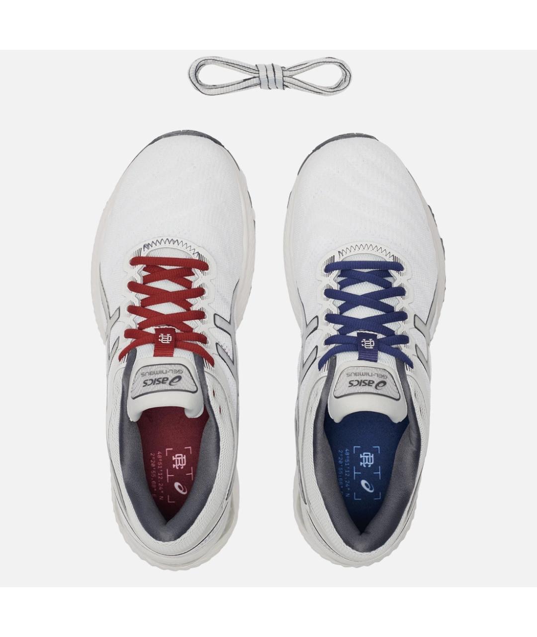 ASICS Белые текстильные низкие кроссовки / кеды, фото 3