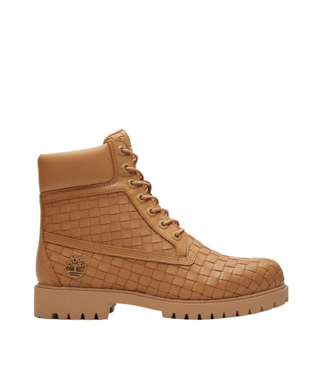 TIMBERLAND Бежевые кожаные высокие ботинки, фото 1