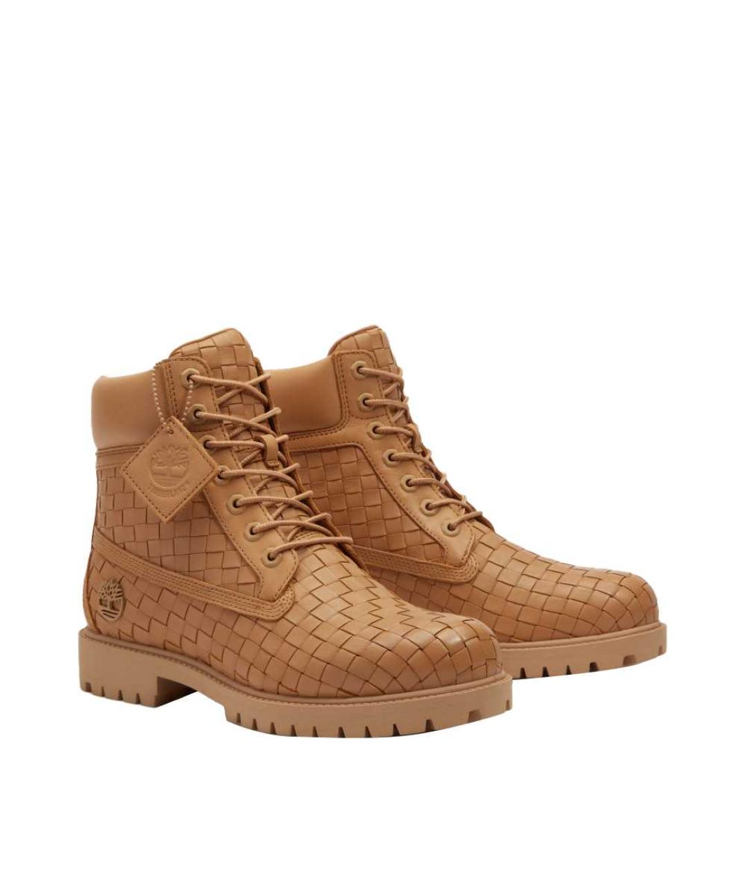 TIMBERLAND Бежевые кожаные высокие ботинки, фото 3