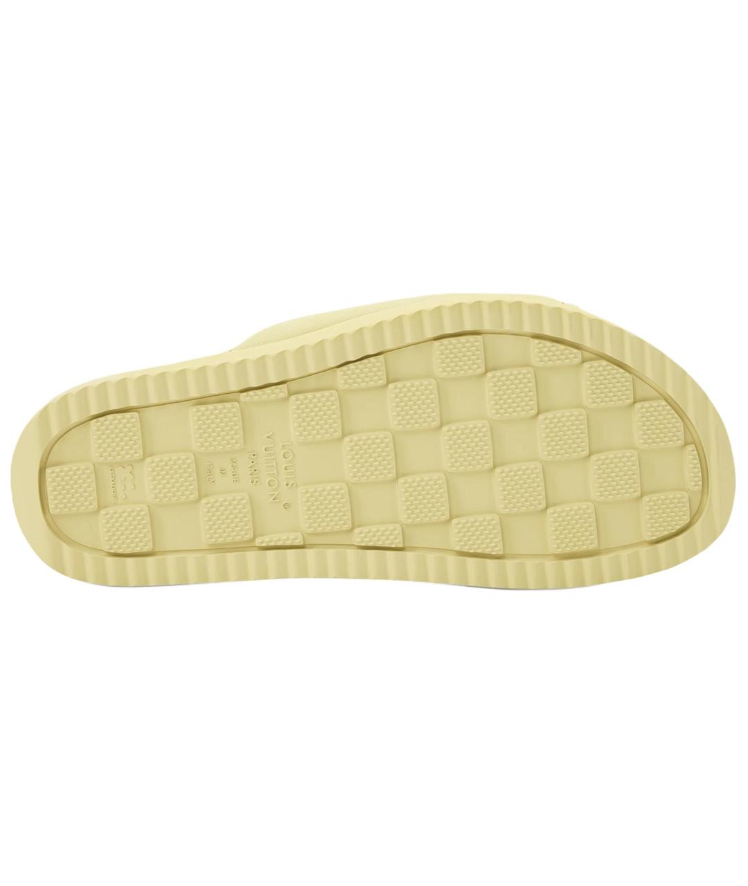LOUIS VUITTON Желтые шлепанцы, фото 5