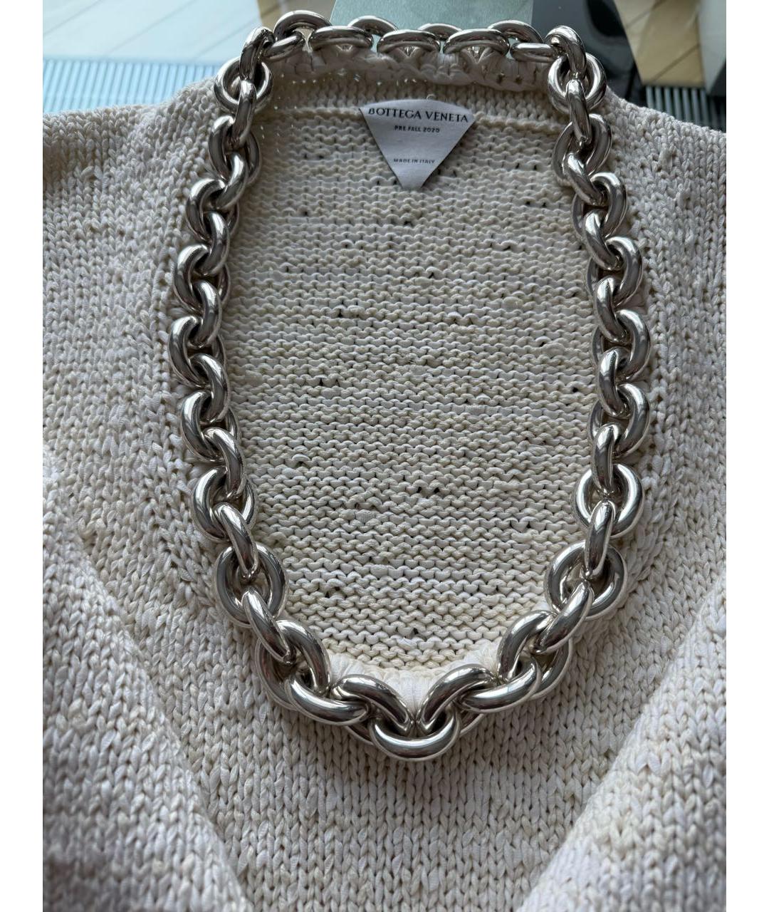 BOTTEGA VENETA Белый хлопковый джемпер / свитер, фото 3