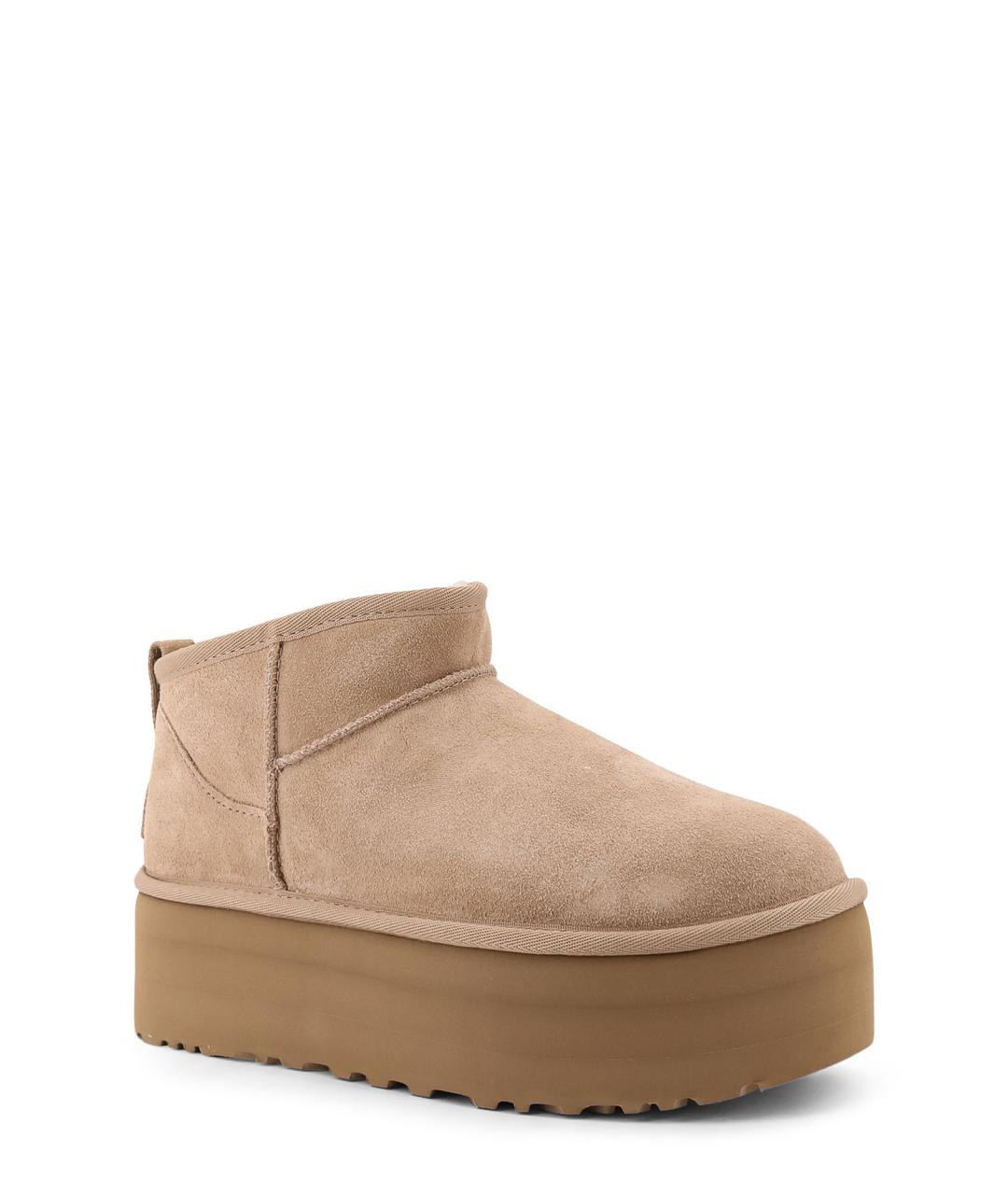 UGG AUSTRALIA Бежевые замшевые ботинки, фото 2