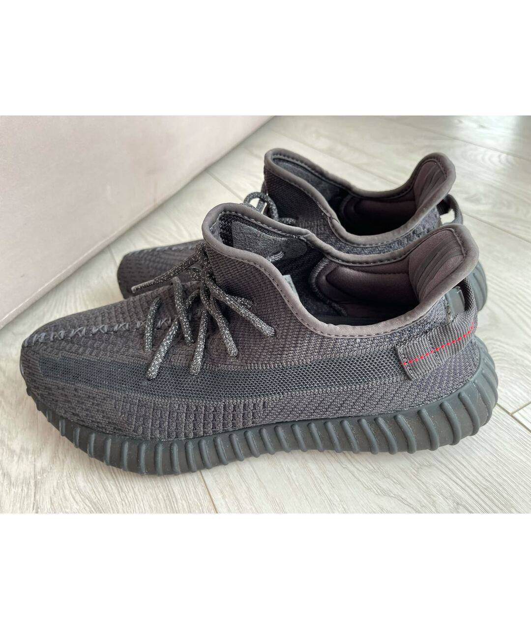 ADIDAS YEEZY Черные текстильные низкие кроссовки / кеды, фото 6