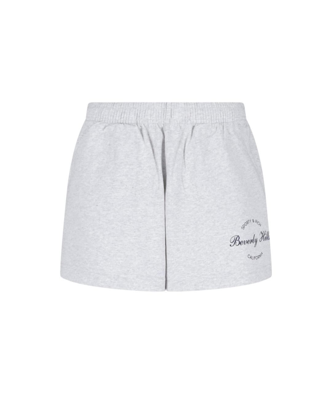 SPORTY AND RICH Серые хлопковые шорты, фото 1