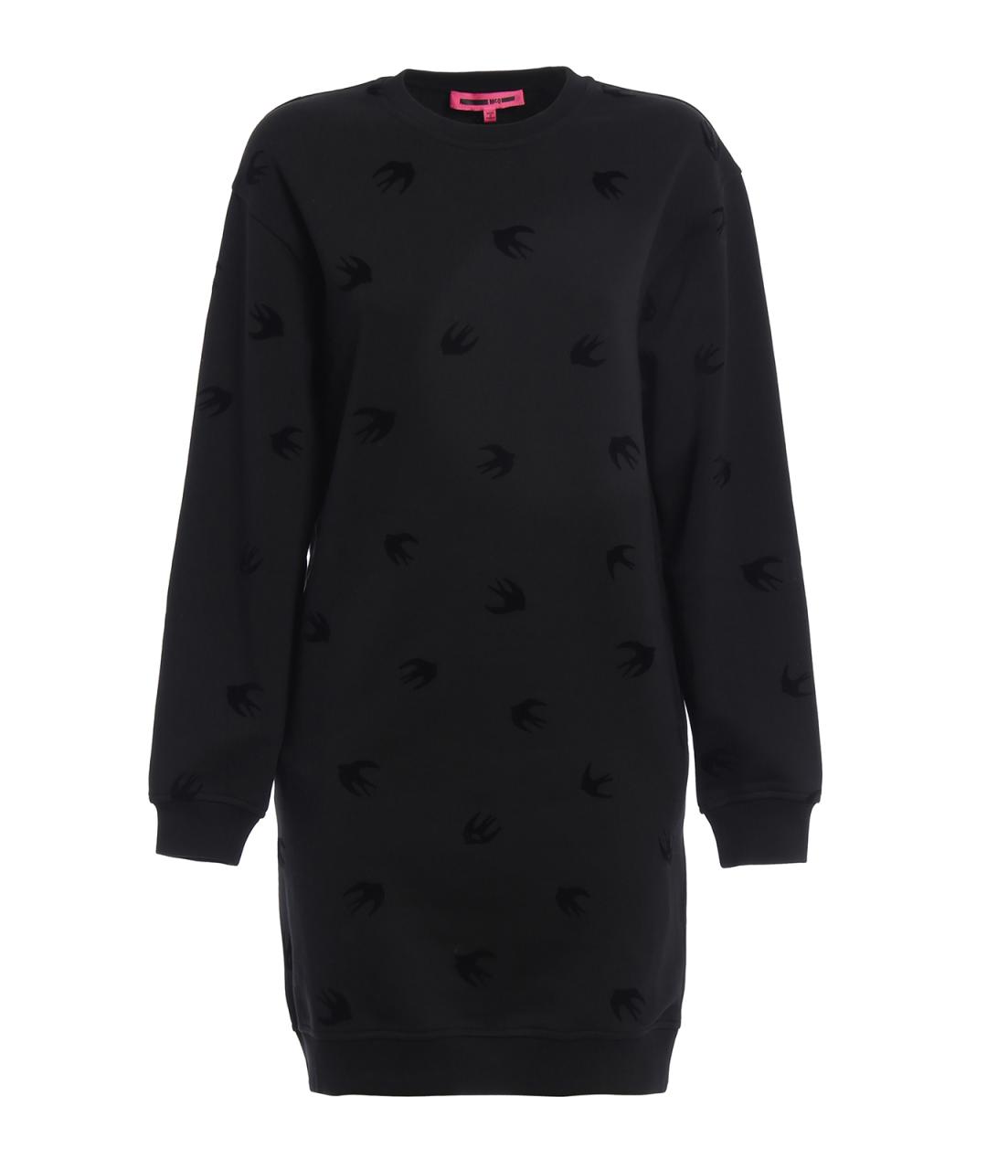 MCQ ALEXANDER MCQUEEN Черное хлопковое повседневное платье, фото 1