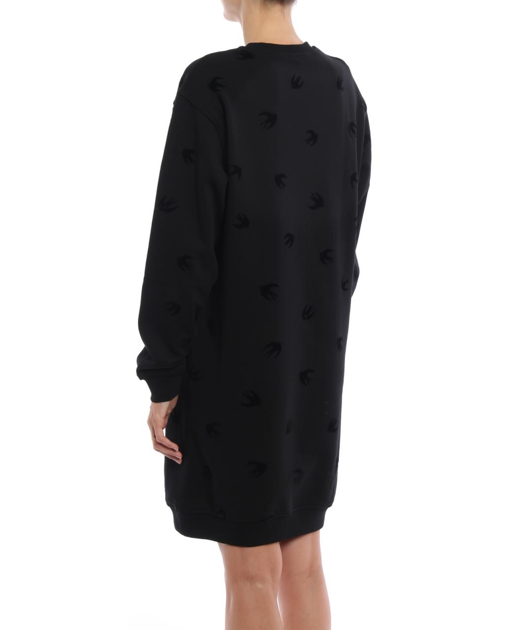 MCQ ALEXANDER MCQUEEN Черное хлопковое повседневное платье, фото 3