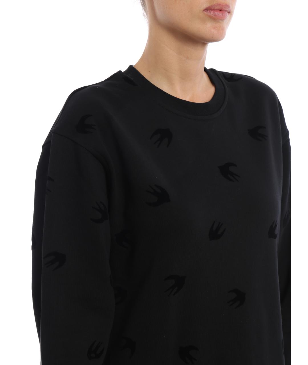 MCQ ALEXANDER MCQUEEN Черное хлопковое повседневное платье, фото 5