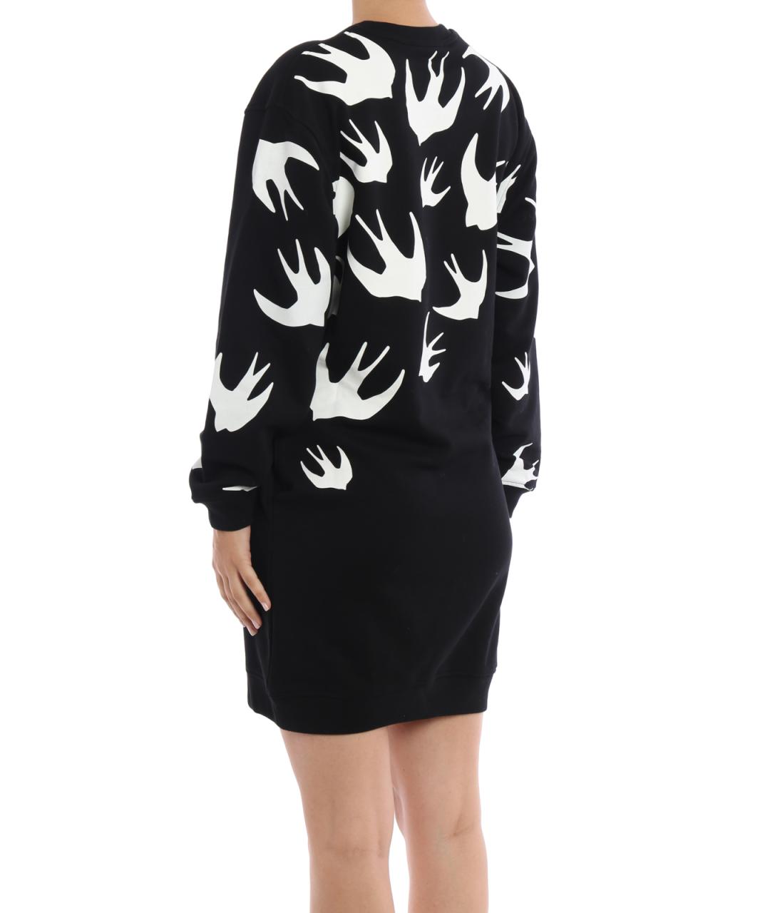 MCQ ALEXANDER MCQUEEN Черное хлопковое повседневное платье, фото 3