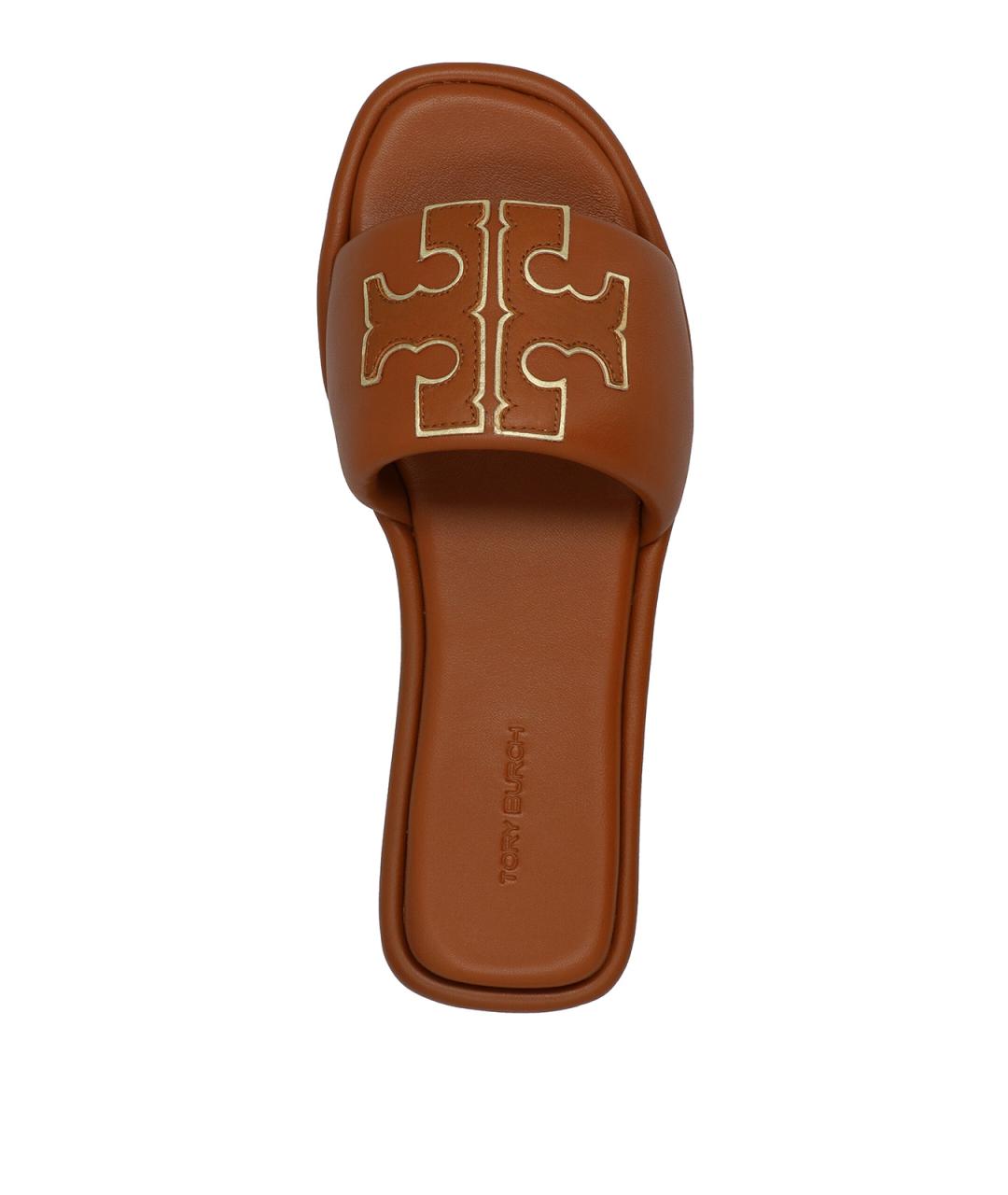 TORY BURCH Коричневые кожаные сандалии, фото 3