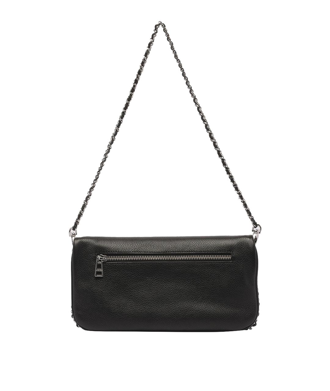 ZADIG & VOLTAIRE Черная кожаная сумка через плечо, фото 3