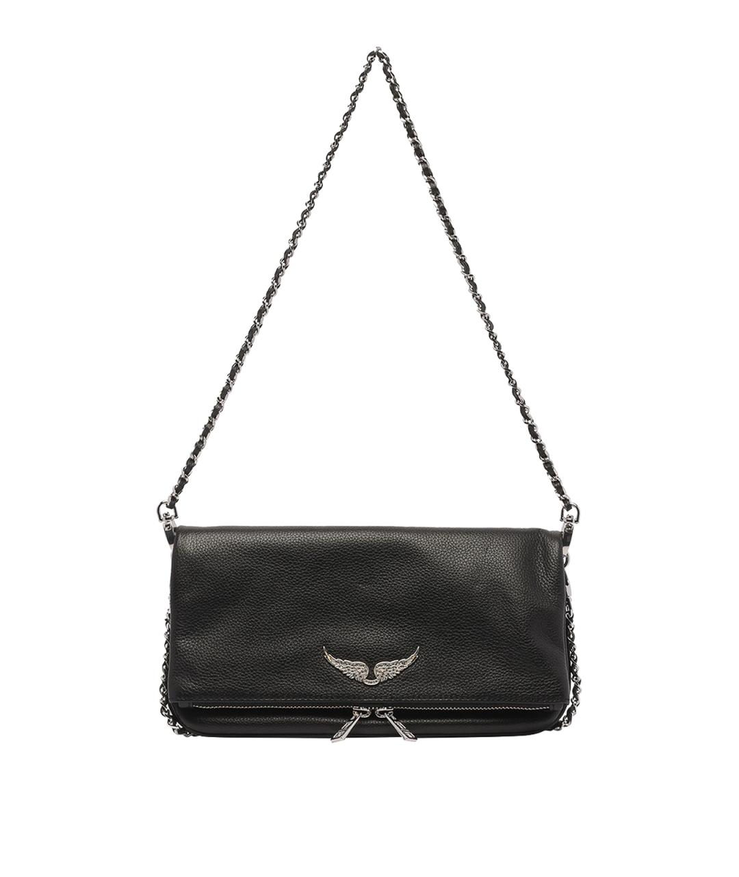 ZADIG & VOLTAIRE Черная кожаная сумка через плечо, фото 1