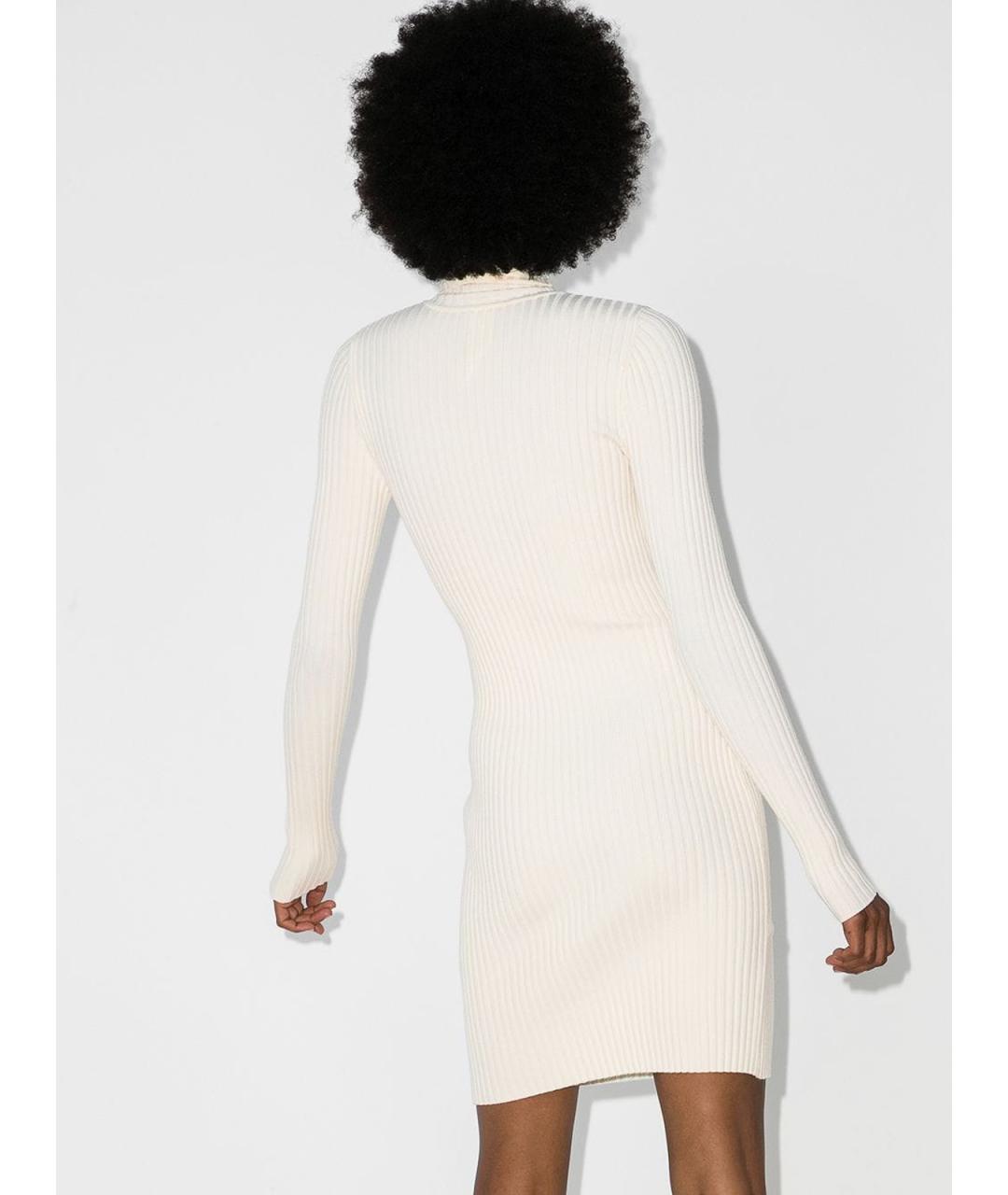 WOLFORD Бежевое шерстяное повседневное платье, фото 3