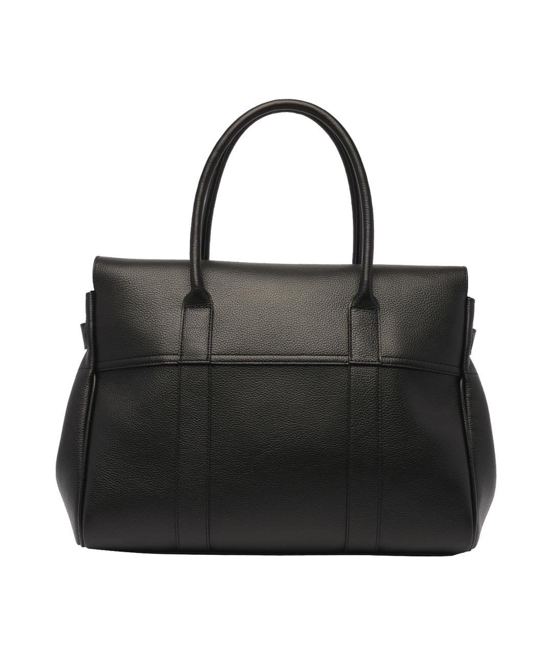 MULBERRY Черная кожаная сумка тоут, фото 3