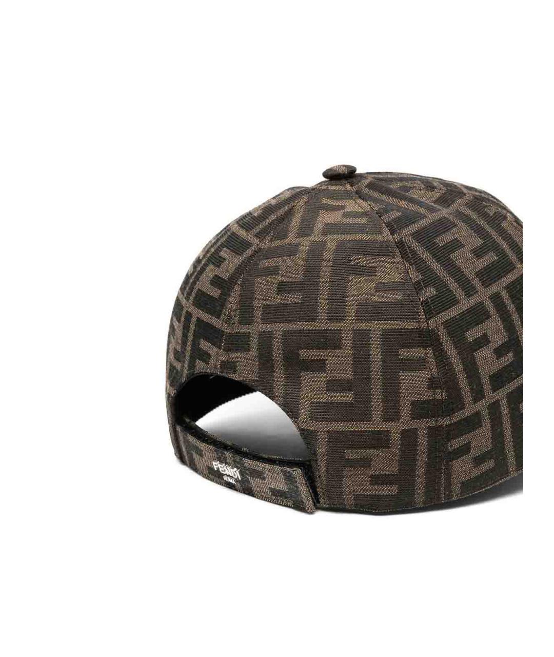 FENDI Коричневая хлопковая кепка/бейсболка, фото 2