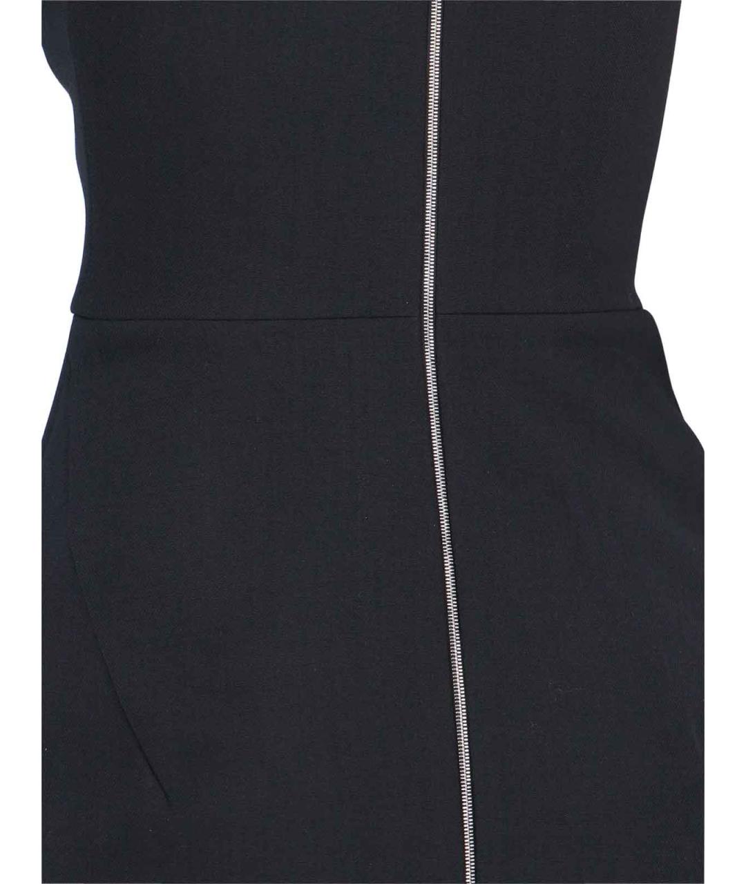 VICTORIA BECKHAM Черное шерстяное повседневное платье, фото 4