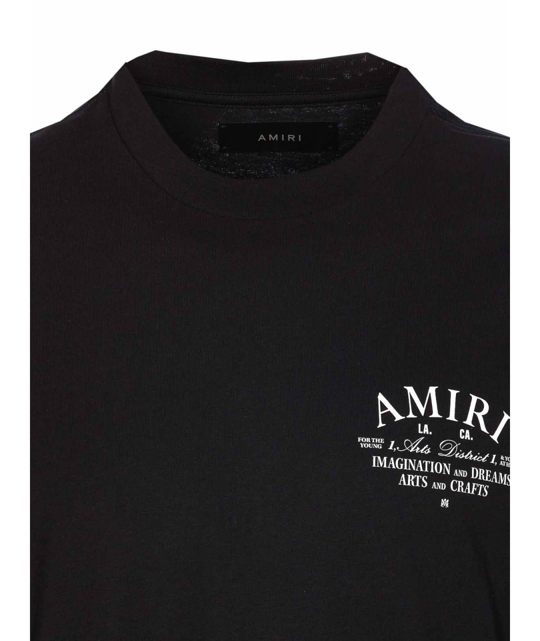 AMIRI Черная хлопковая футболка, фото 4