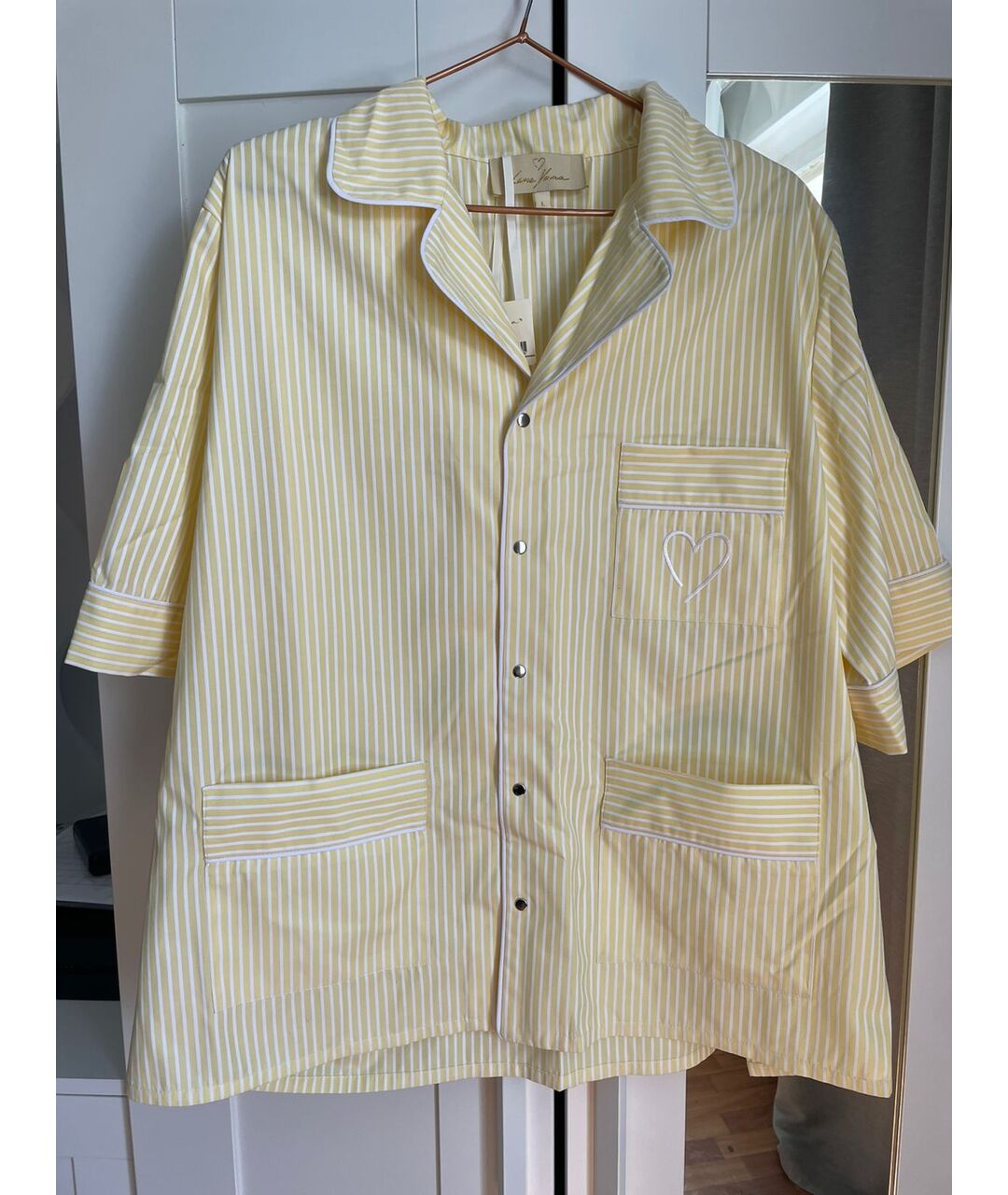 YANA DRESS Желтая хлопковая пижама, фото 6