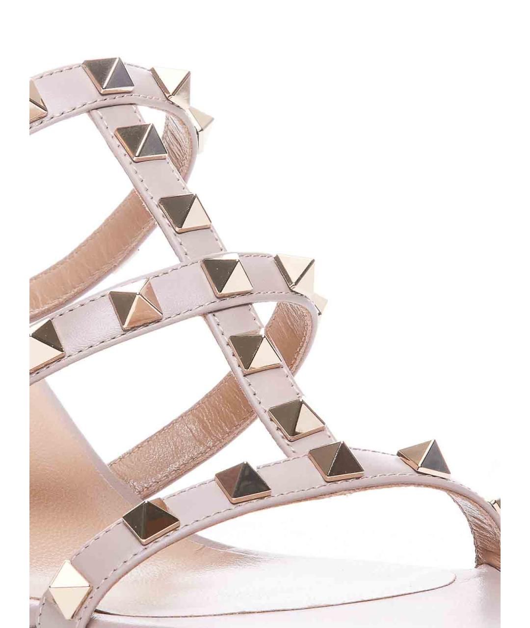 VALENTINO Розовые кожаные мюли, фото 3