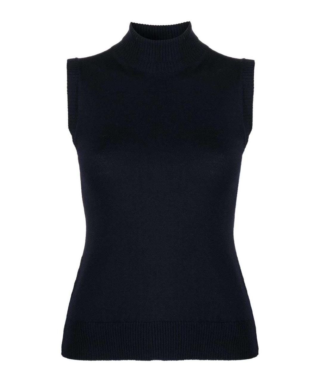 SPORTMAX Темно-синяя шерстяная жилетка, фото 1