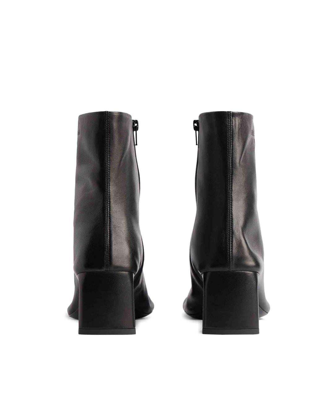BALENCIAGA Черные кожаные ботильоны, фото 5