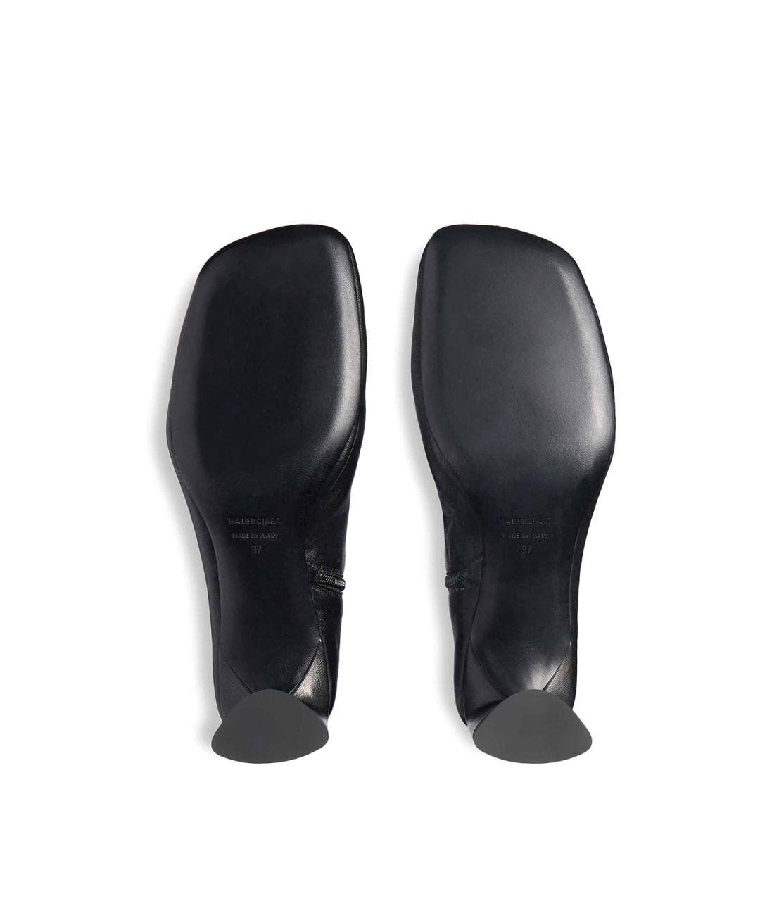 BALENCIAGA Черные кожаные ботильоны, фото 7