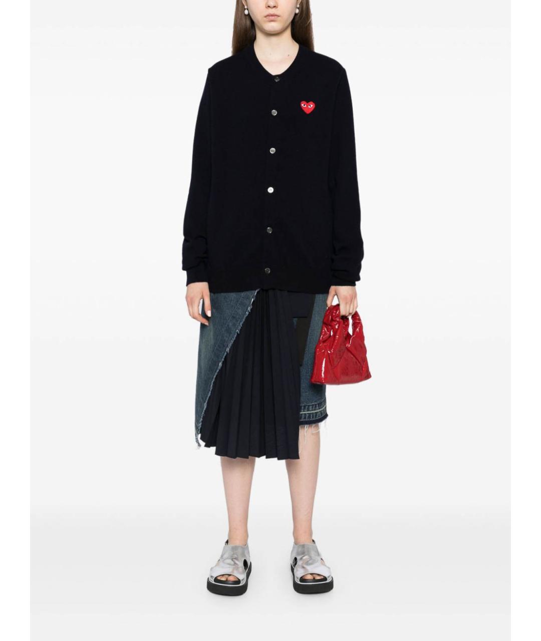 COMME DES GARÇONS Синий шерстяной кардиган, фото 6
