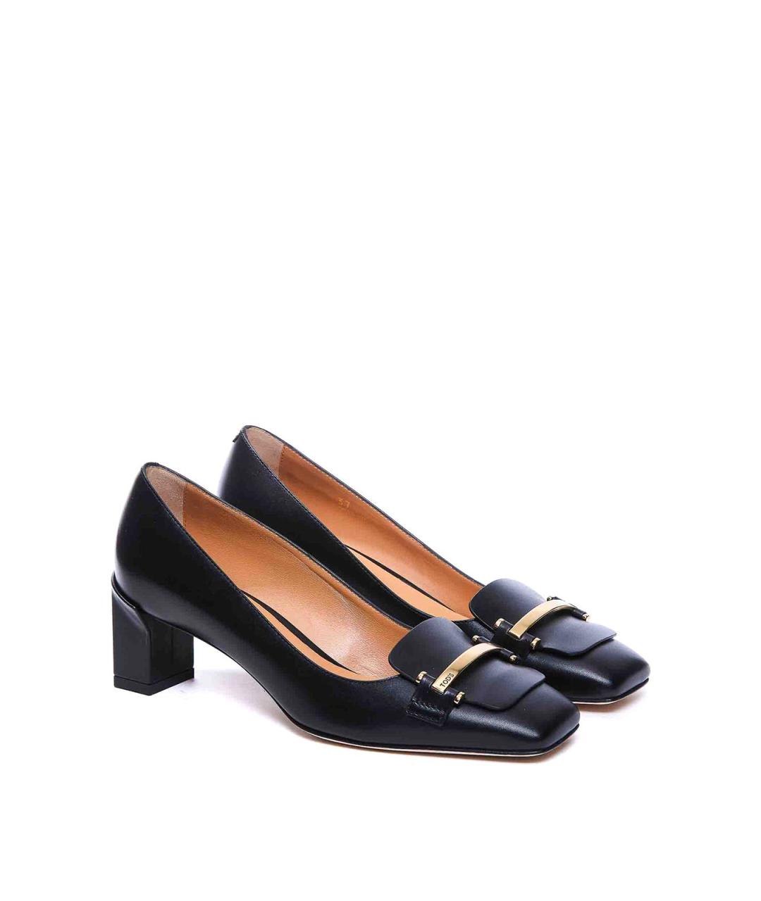 TOD'S Черные кожаные туфли, фото 4