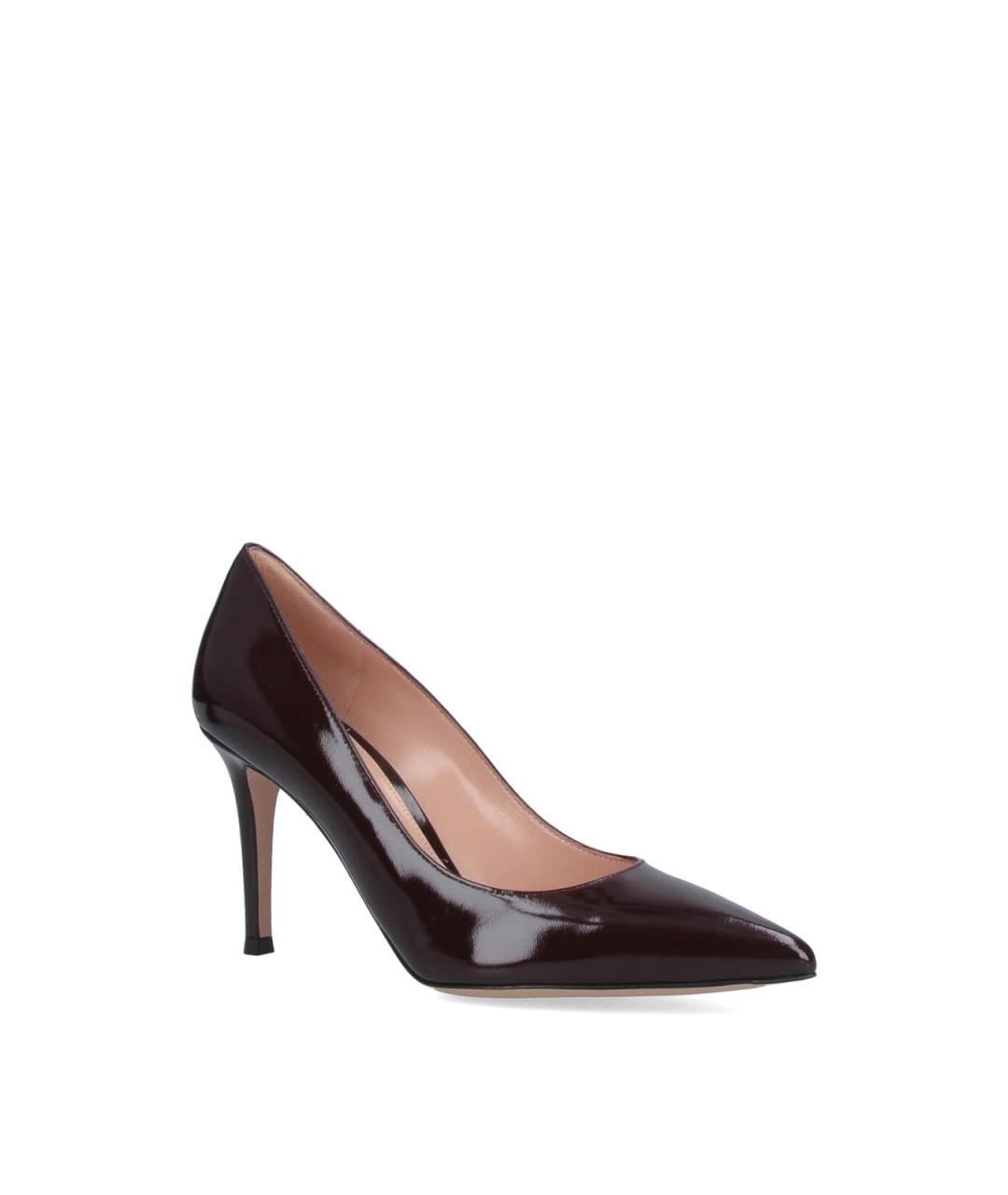 GIANVITO ROSSI Коричневые туфли из лакированной кожи, фото 2